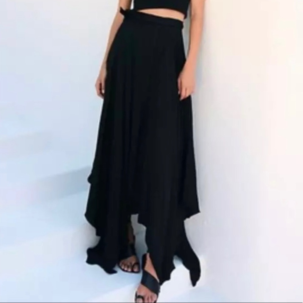 Free People Natalie wrap asymmetrical maxi skirt S